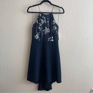 NWT Aidan Mattox Women's Embroidered Sequin High Low Gown